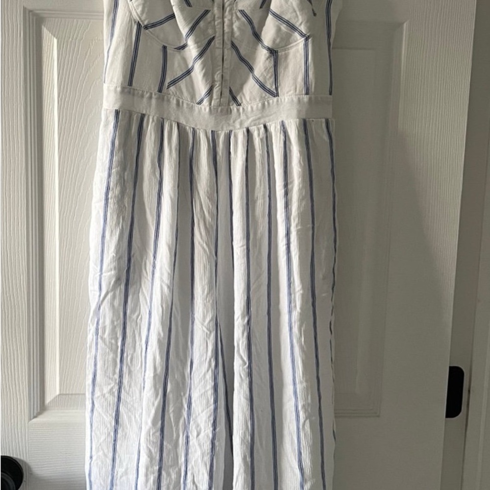 American Eagle Outfitters White and Blue Dress